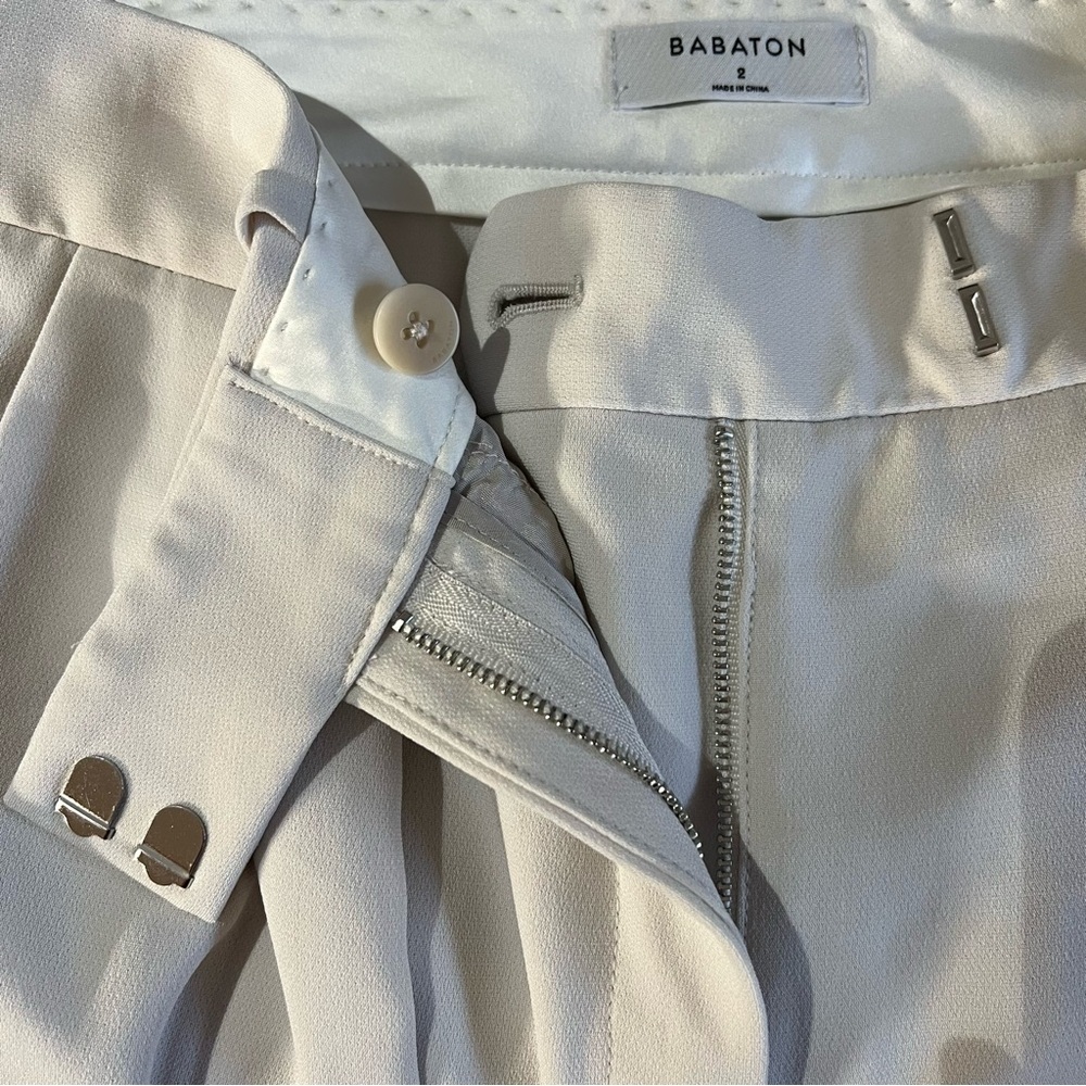 Babaton Cream Pleated Pants - Picture 11 of 14